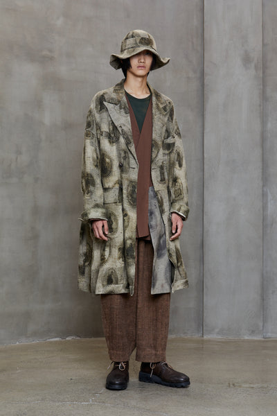 OVERSIZED DOUBLE BREAST COAT WITH SCHOLAR PRINT – ZIGGY CHEN