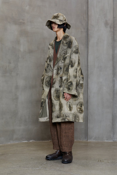 OVERSIZED DOUBLE BREAST COAT WITH SCHOLAR PRINT – ZIGGY CHEN