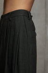 PLEATED EXTRA WIDE LEG TROUSERS