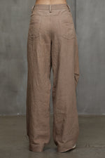 ARTICULATED KNEE WIDE LEG TROUSERS