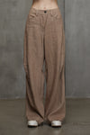 ARTICULATED KNEE WIDE LEG TROUSERS