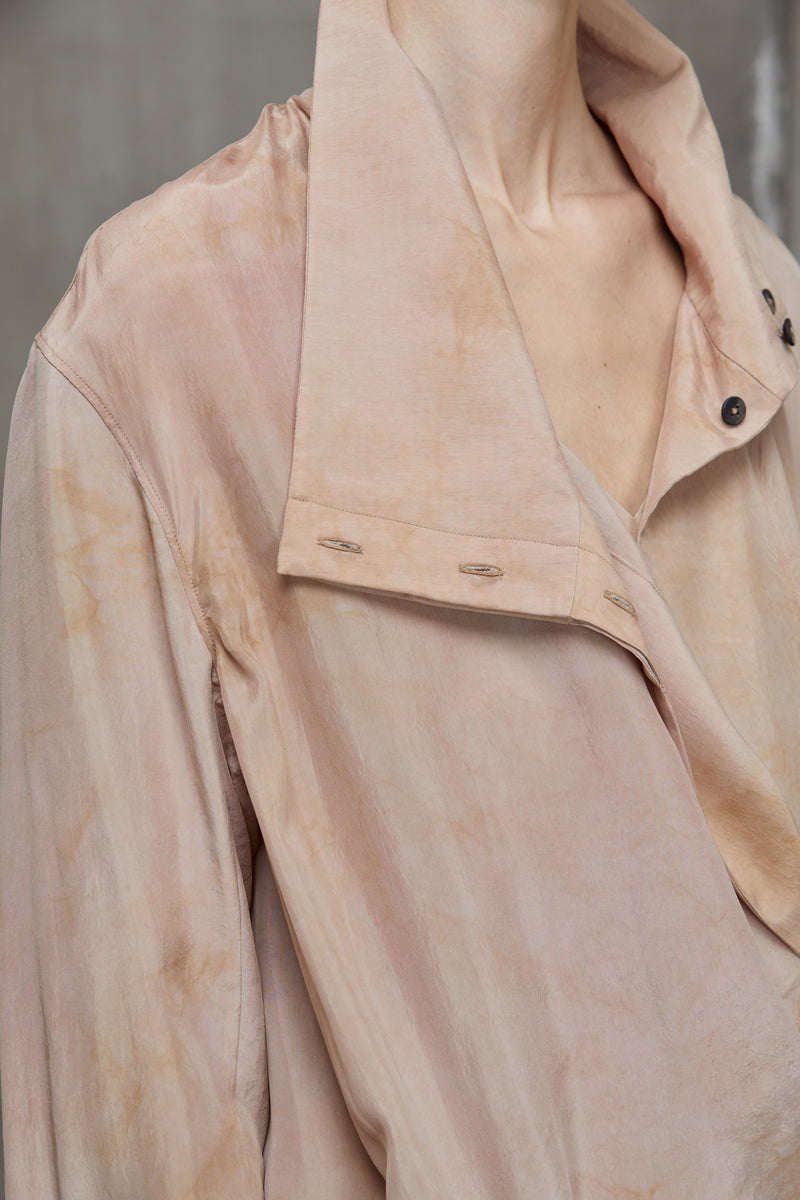 HUGE COLLAR ASYMMETRICAL SHIRT COAT