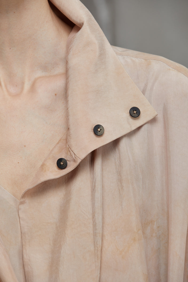 HUGE COLLAR ASYMMETRICAL SHIRT COAT