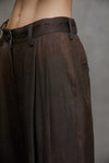 PLEATED WIDE LEG TROUSERS