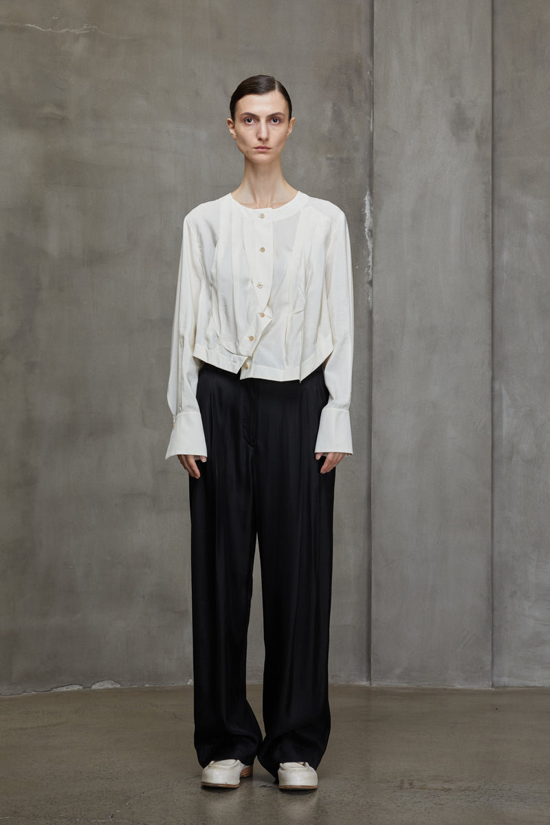 ASYMMETRIC ERRATIC FOLD SHIRT