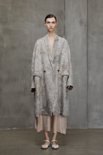 OVERSIZED PRINTED JACQUARD LONG COAT