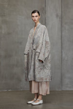 OVERSIZED PRINTED JACQUARD LONG COAT