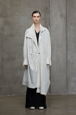 HUGE COLLAR ASYMMETRICAL SHIRT COAT