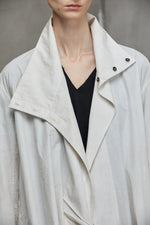 HUGE COLLAR ASYMMETRICAL SHIRT COAT