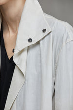 HUGE COLLAR ASYMMETRICAL SHIRT COAT