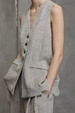 SINGLE BUTTON JACQUARD WAISTCOAT