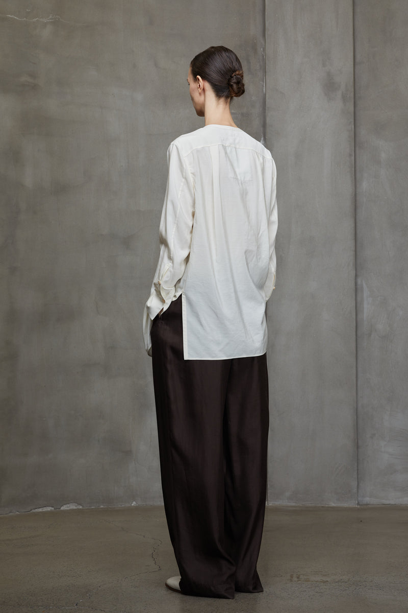 PLEATED LONG SHIRT