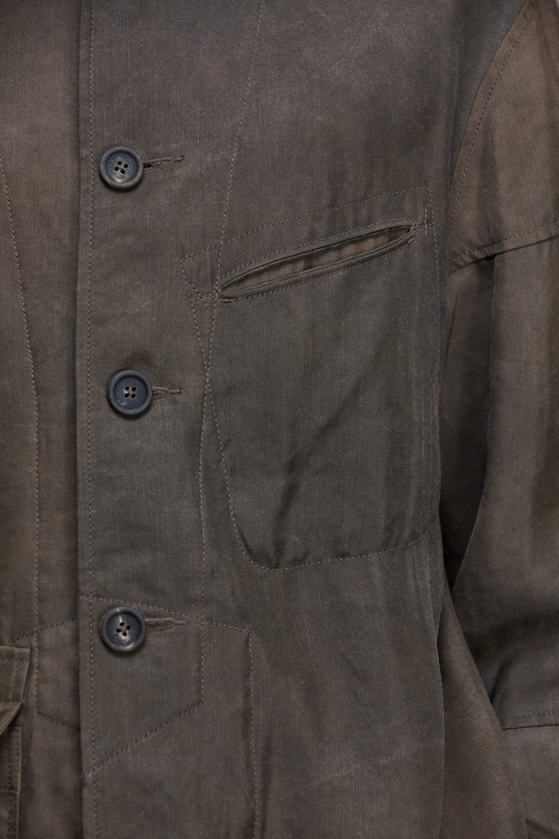 "PEELABLE BACK" CROPPED WORKER JACKET