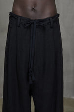 FRONT PLEATS DRAWSTRING TROUSERS