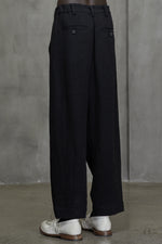 FRONT PLEATS DRAWSTRING TROUSERS