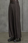 FRONT PLEAT TAPERED LONG TROUSERS