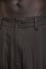 FRONT PLEAT TAPERED LONG TROUSERS