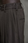 FRONT PLEAT TAPERED LONG TROUSERS