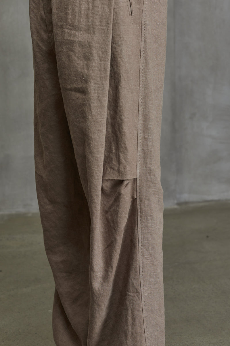 ARTICULATED KNEE STRAIGHT-LEG TROUSERS