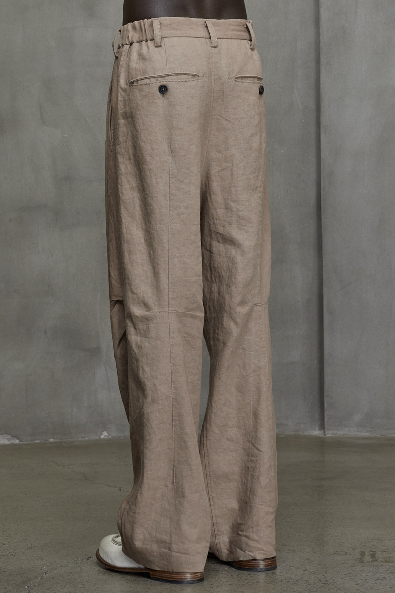 ARTICULATED KNEE STRAIGHT-LEG TROUSERS