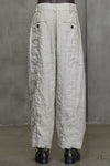 FRONT PLEATED WIDE LEG LONG TROUSERS