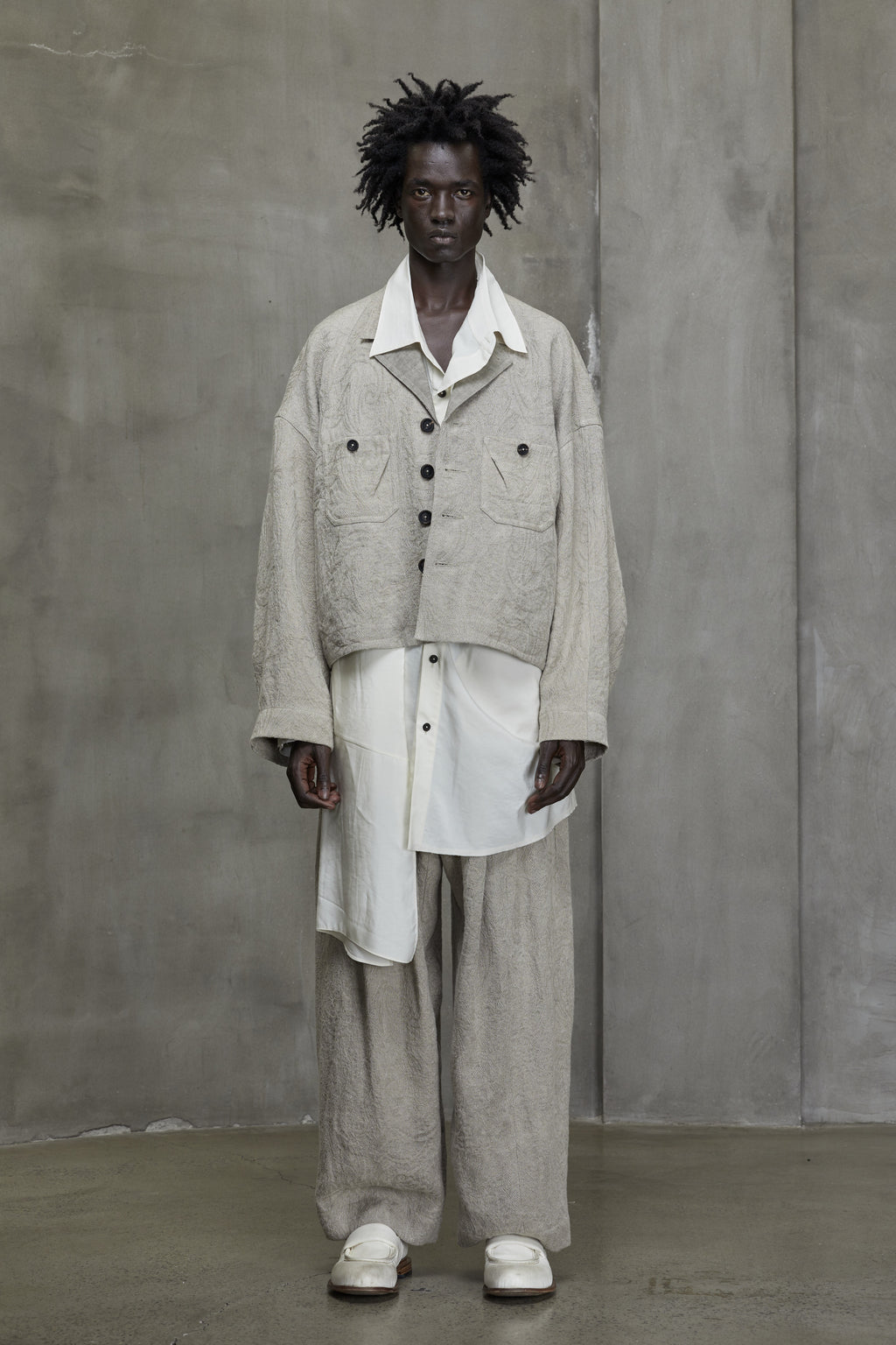 Ziggy Chen 20SS 綿麻混JKT 黒48 Paul Harnden系 CROPPED WORKERS JACKET – ZIGGY CHEN