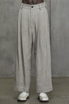 FRONT PLEATED JACQUARD TROUSERS