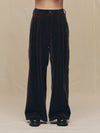 VELVET STRAIGHT-LEG TROUSERS