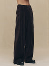 VELVET STRAIGHT-LEG TROUSERS