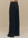 VELVET STRAIGHT-LEG TROUSERS
