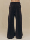 VELVET STRAIGHT-LEG TROUSERS