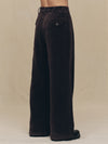 VELVET STRAIGHT-LEG TROUSERS