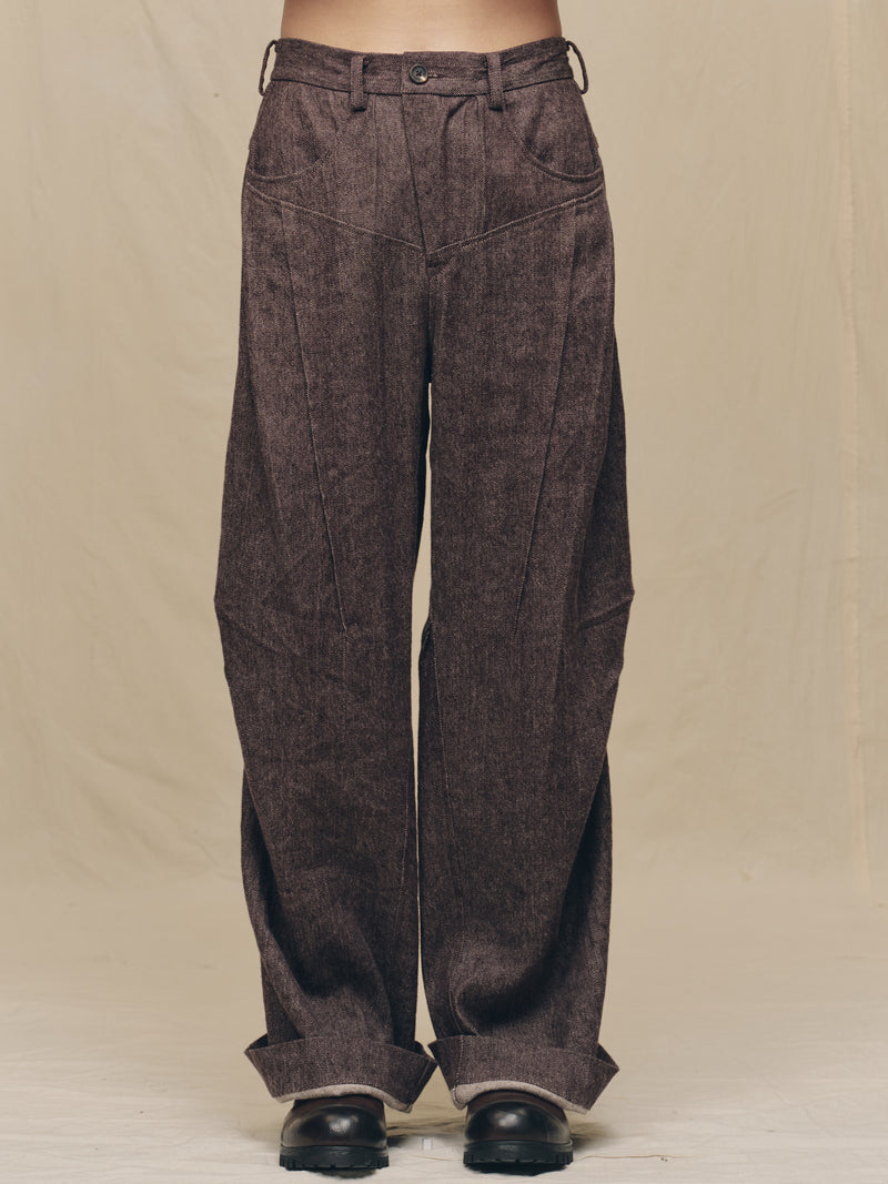 ARTICULATED KNEE DENIM TROUSERS – ZIGGY CHEN
