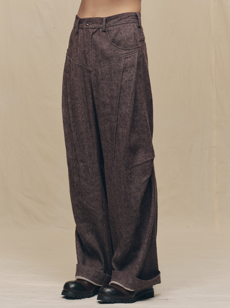 ARTICULATED KNEE DENIM TROUSERS – ZIGGY CHEN