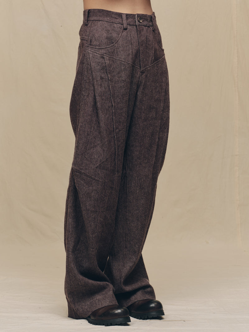 ARTICULATED KNEE DENIM TROUSERS – ZIGGY CHEN
