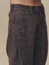 ARTICULATED KNEE DENIM TROUSERS