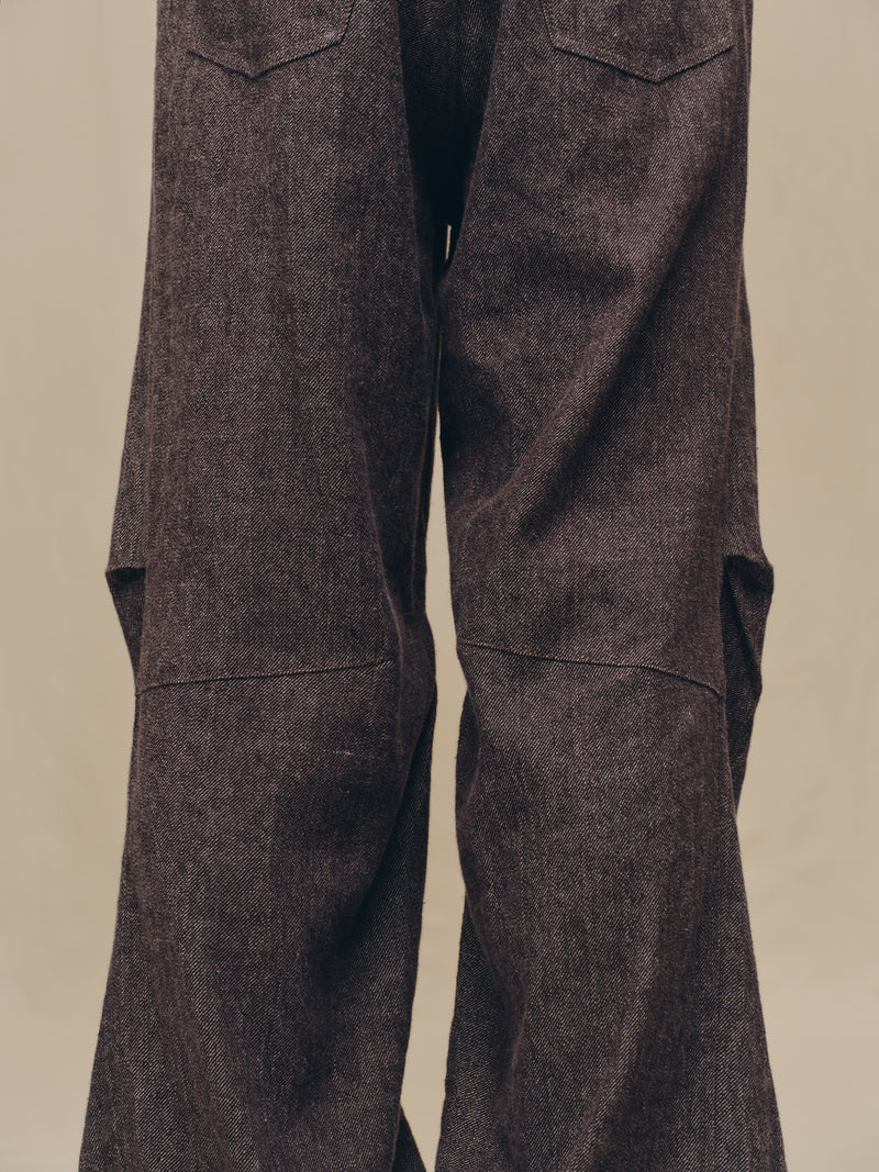 ARTICULATED KNEE DENIM TROUSERS – ZIGGY CHEN
