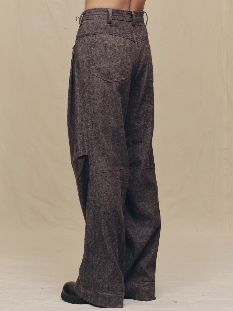 ARTICULATED KNEE DENIM TROUSERS – ZIGGY CHEN