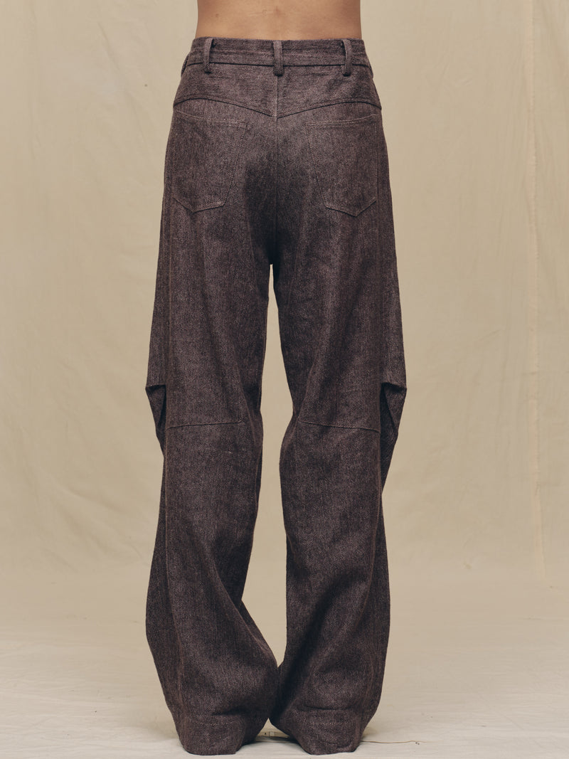 ARTICULATED KNEE DENIM TROUSERS – ZIGGY CHEN