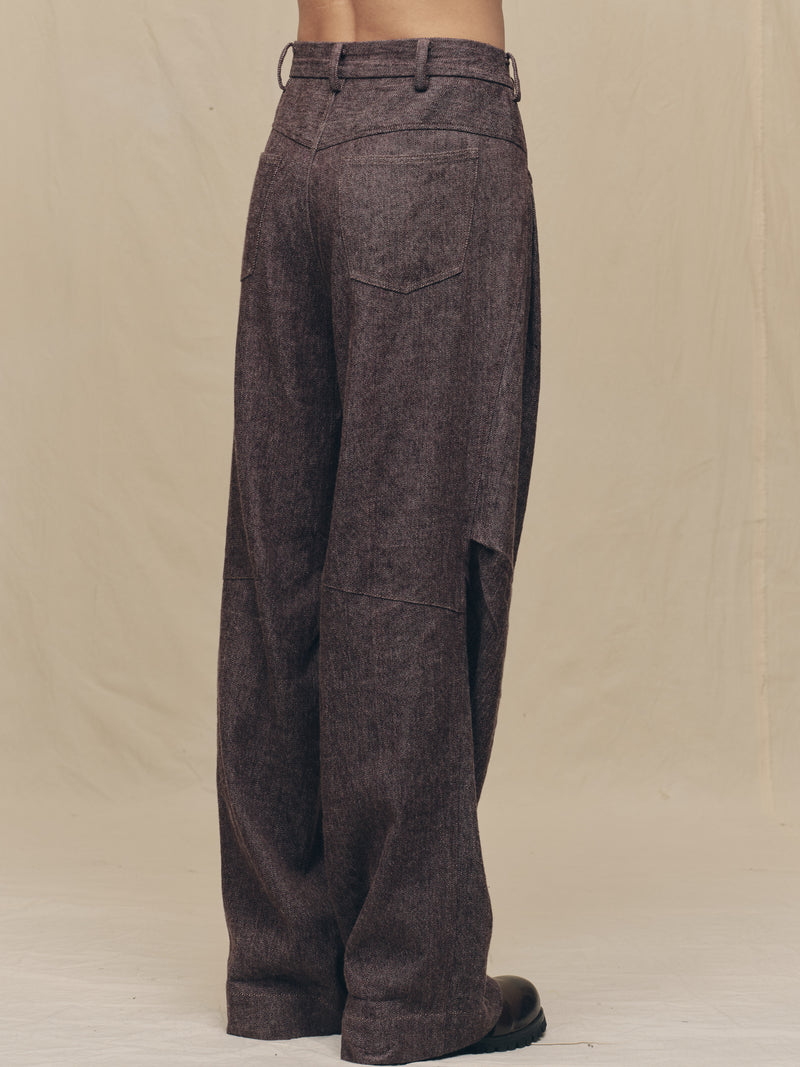 ARTICULATED KNEE DENIM TROUSERS – ZIGGY CHEN