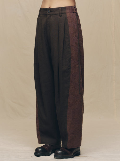 JACQUARD PATCHWORK TROUSERS