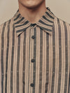 CLASSIC STRIPED SPREAD COLLAR SHIRT