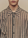 WAVE-SHAPED STRIPE SHIRT