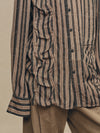 WAVE-SHAPED STRIPE SHIRT
