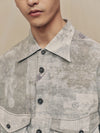 DIGITAL PRINT  WOOL SHIRT JACKET