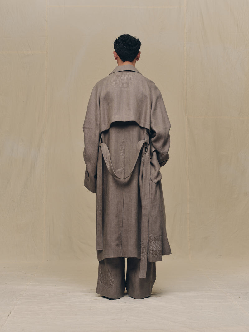 JACQUARD TRENCH COAT – ZIGGY CHEN