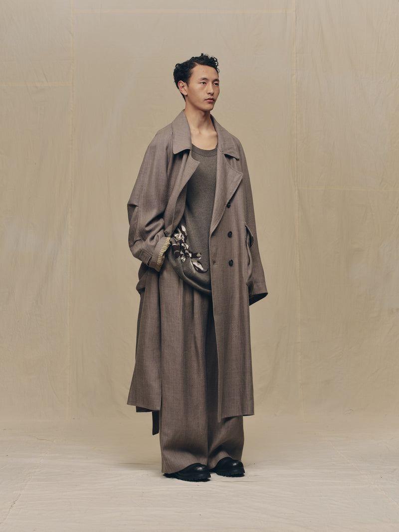 JACQUARD TRENCH COAT – ZIGGY CHEN