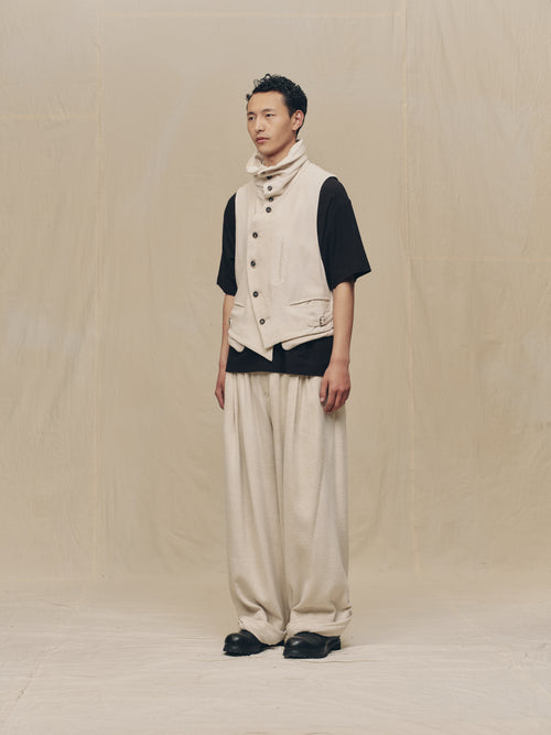 HIGH-NECK ASYMMETRIC VEST