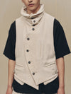 HIGH-NECK ASYMMETRIC VEST