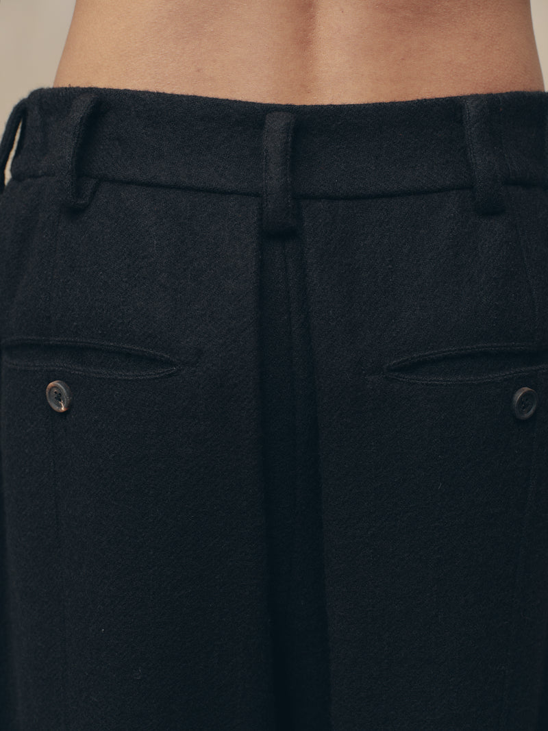 PLEATED DROP CROTCH TROUSERS – ZIGGY CHEN